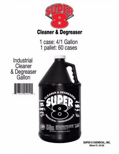 Super 8 Degreaser Multi-Purpose 1 Gallon BOX (1 Case/4 gallon) Industrial Stren