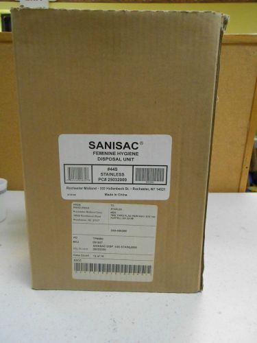 New SANISAC Feminine Hygiene Disposal Unit, 10-1/2&#034; Tall-8&#034; Wide-4-1/4&#034; Deep