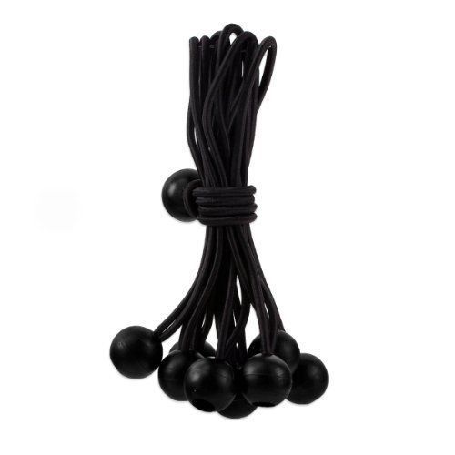 10pc Heavy-Duty Elastic Rubber 9&#034; Bungee Ball Cords - Tarps  Canopy  Wrap Hose &amp;