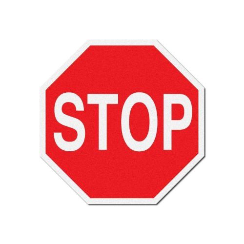 8&#034; x 8&#034; reflective stop sign sticker die cut decal adhesive vinyl emergency for sale