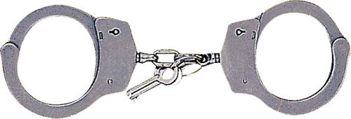 Silver Double Lock Stainless Steel Law Enforcement Handcuffs