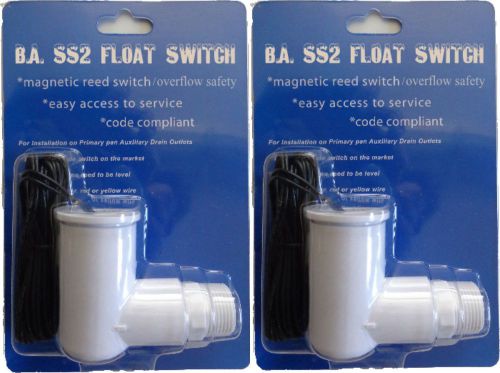 2 ea b.a.ss2 float switch -air conditioner overflow drain line/pan safety switch for sale