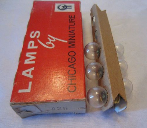 Box of 6 Chicago Miniature No. 425 CM425 GE425 Screw Base Lamps Light Bulbs