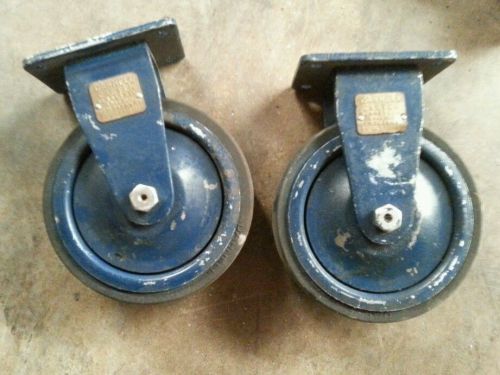 LOT 2 DARNELL 1665 XSDN  MOUNTED RUBBER CASTER WHEELS 4-BOLT #16 Top Plate;