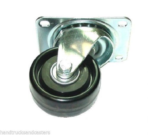 Set of 4 swivel plate casters with 3&#034; hard phenolic wheel &amp; 3-1/8&#034; x 4-1/8&#034; top for sale