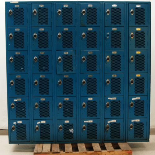 (36) storage equipment company heavy duty blue ventilated box locker for sale