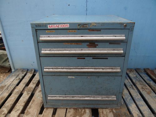 Nu-era blue 4 drawer tool cabinet box storage machinist mechanic chest for sale