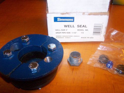 Simmons , well seal , size 4&#034; drop pipe size 1-1/2&#034; for sale
