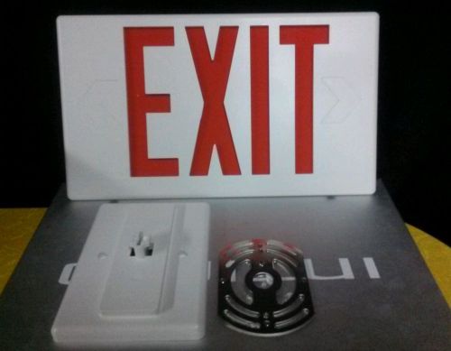 Single face led exit sign polycarbonate self powered cooper lighting # lpx70rwh for sale