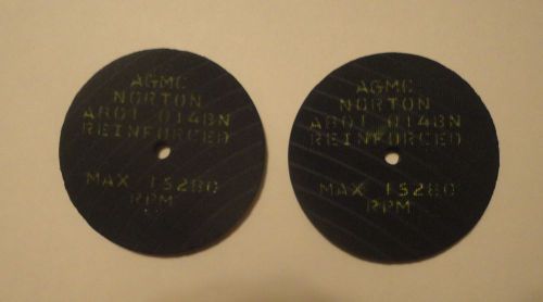 2 AGMC Norton A801 014BN Reinforced Abrasive/Grinding Wheels/Discs, 3&#034;