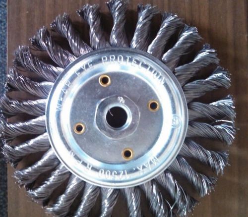 LESSMAN MADE FOR RANDOM PRODUCTS 2 EA 474.218.US KNOT WHEEL BRUSH STEEL WIRE NOS