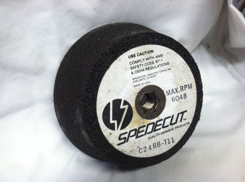 Spedecut cone cup grinding wheel 6048 rpm c24rb-t11 new 6-4 3/4 x 2 x 5/8&#034; nos for sale