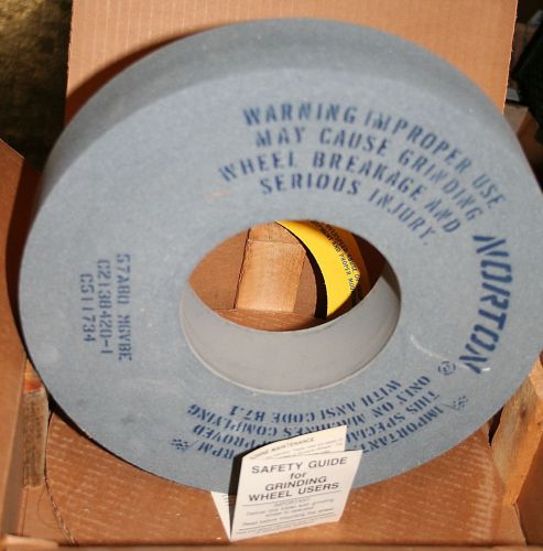 Center less grinding wheel norton 57a80 mgvbe 12.01 x 2.360 x 5 for sale