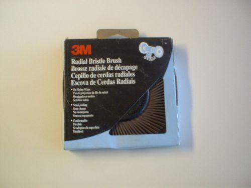 3M  Radial Bristle Brush  pn 27603-8  6 Dia x1/2 W  36G Brown Color
