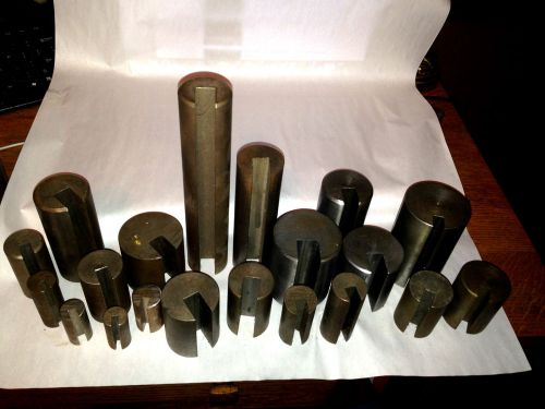 20 DUMONT &amp; OTHER KEYWAY BROACH BUSHING GUIDES NO COLLARS LARGEST 8&#034; LONG