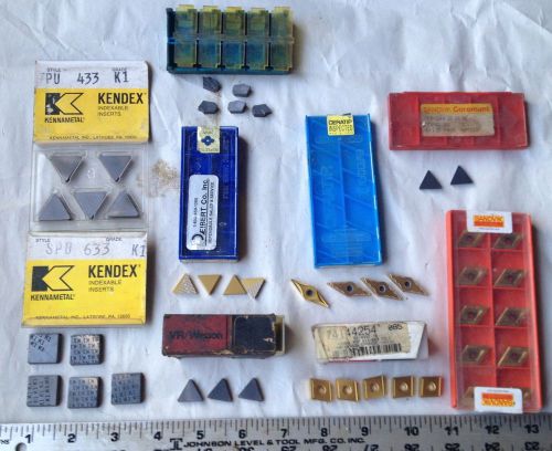Machinist tools lot carbide inserts 43 pieces misc sizes &amp; brands all unused for sale