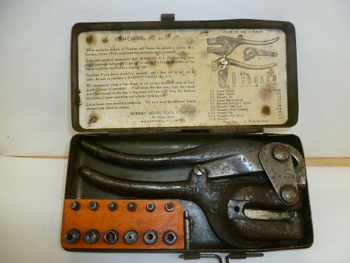 Whitney Metal Tool Co # 5 punch set with metal case