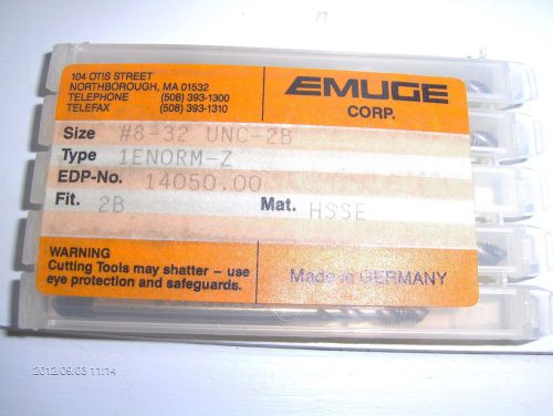 EMUGE  TAPS  #8-32  UNF - 2B  1E NORM-Z   EDP#14050.00  2B  MAT&#039;L  HSSE  (5 )
