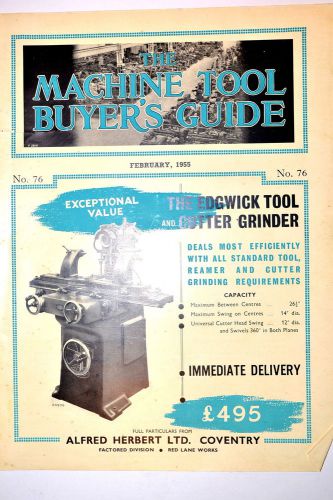 ALFRED HERBERT THE MACHINE TOOL BUYER&#039;S GUIDE #76 Book  1955 #RR160 lathe drill