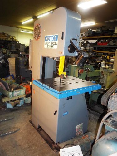Doall 20x12+ variable speed vertical bandsaw tilting table 3 phase. 3 speed tran for sale