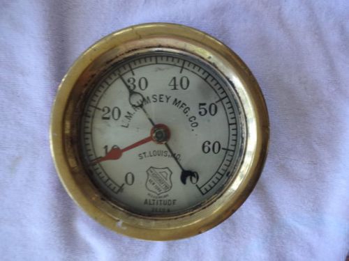 Antique L.M.Rumsey MFG. Co. St. Louis Mo The Ashcroft MFG Co. Altitude Gauge