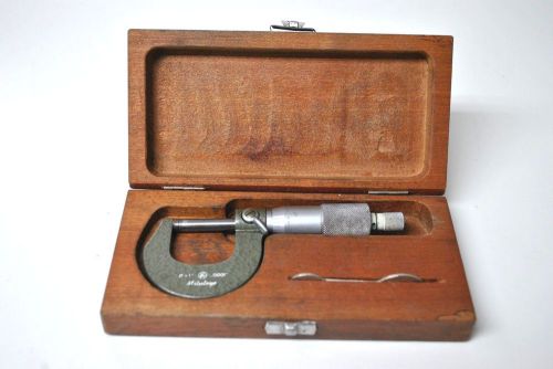 VINTAGE MITUTOYO Point Micrometer No 103-160  0-1&#034; / .0001&#034; w/ Case &amp; Wrench