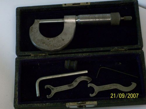 Vtg/Old Millers Falls Co Micrometer #112 in Goodell-Pratt Co. Box + Fix it Tools