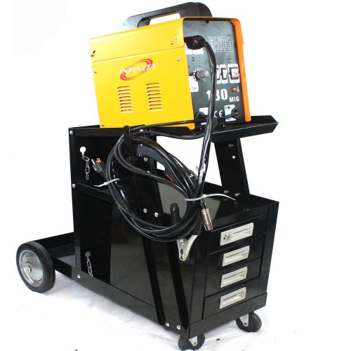 Universal welding cart mig  tig arc  w/ 4 drawer cabinet welder welder carts for sale