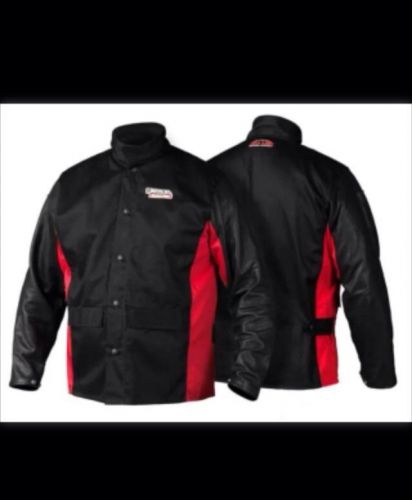 Lincoln electric medium k2987-m shadow grain leather sleeve welding jacket for sale