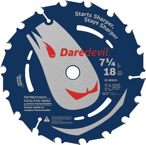 Bosch DCB718 Daredevil 7-1/4-in 18-Tooth Fast Ripping Circular Saw Blade
