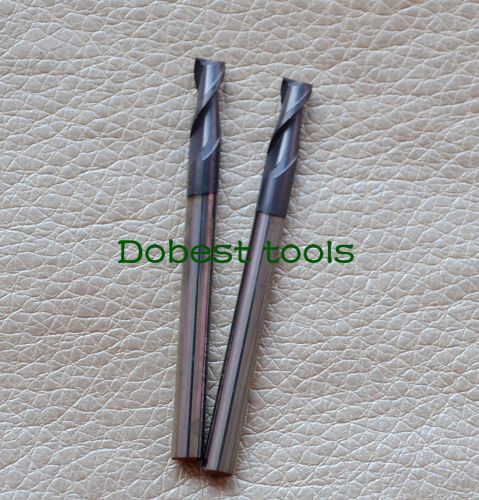 2pcs two flute coating metal cutting tool bits 4/3mm