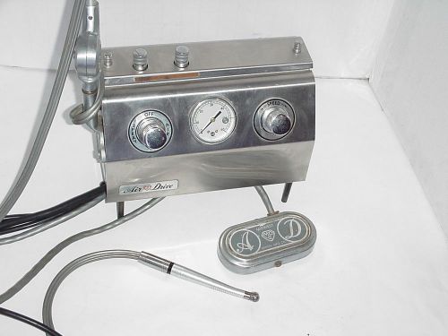 VINTAGE MIDWEST DENTAL AIR-DRIVE 400 COMPRESSOR REGULATOR &amp; FOOT PEDAL