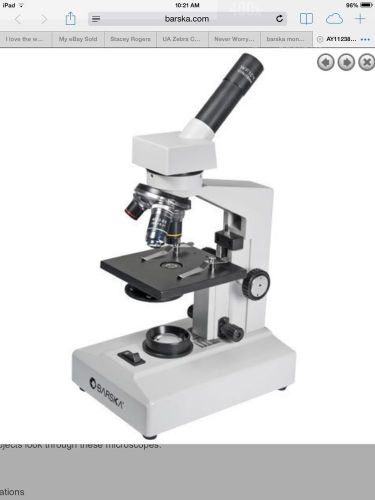 Barska Monocular Compound Microscope 40x100x400 with light &amp; head rotates 360