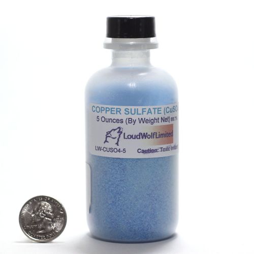 Copper Sulfate (Sulphate)  Ultra-Pure (99.7%)  5 Oz  SHIPS FAST from USA