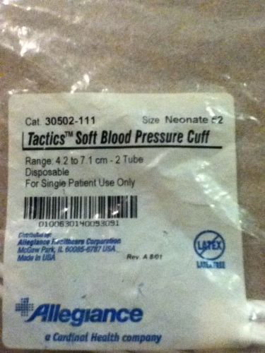 Allegiance Tactics soft Blood Pressure Cuff Neonate #2 Ref # 30502-111 (1)