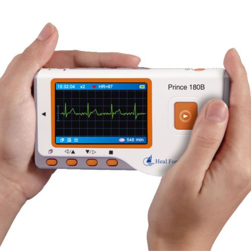 Heal force upgrade 180b portable heart ecg monitor include ecg wires and pads for sale