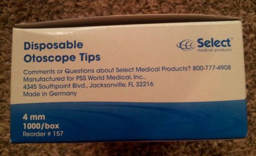 otoscope disposable tips 4mm adult #1000