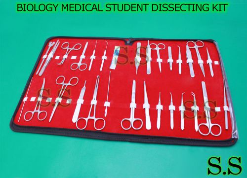 40 pcs biology lab anatomy medical student dissecting kit+scalpel blades #12 for sale