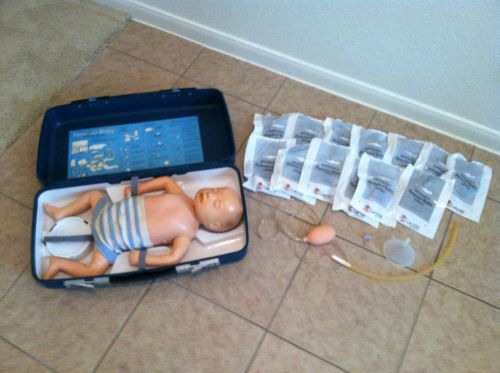 Laerdal Resusci Baby / Infant CPR Training Mannequin w/ Hard Case &amp; 13 Airways