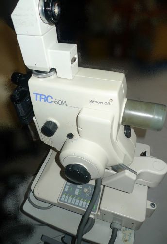 Topcon trc-50ia retinal camera fundus w mt-2 camera, relay lens *powers on* for sale