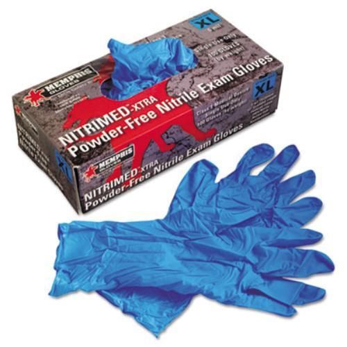 R3 Safety 6012XL Nitri-med Disposable Nitrile Gloves, Blue, Extra Large, 100/box