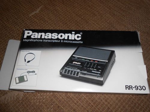 PANASONIC RR-930 MICROCASSETTE TRANSCRIBER RECORDER HEADSET WITH FOOT PEDAL L@@K