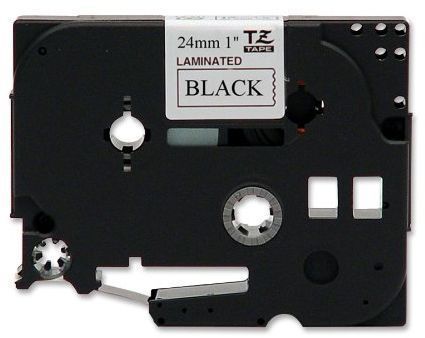 Laminated tape retail packaging 1 black on white tze251 for sale