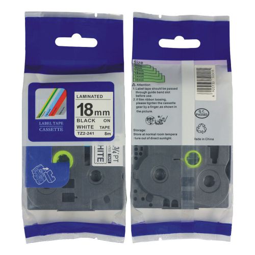 Nextpage Label Tape TZe-241  black on white 18mm*8m compatible for PT300