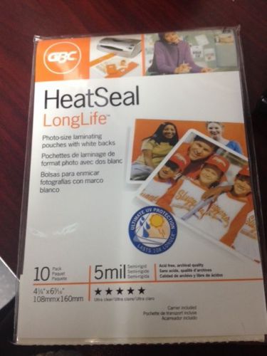GBC HeatSeal LongLife 4x6 Photo-Size Laminating Pouch - SWI3747322