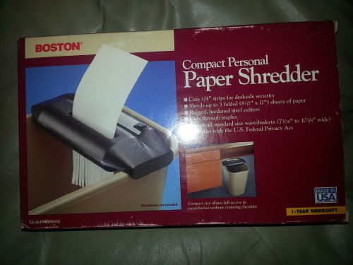Boston Compact Personal Paper Shredder  Model N0. 1686