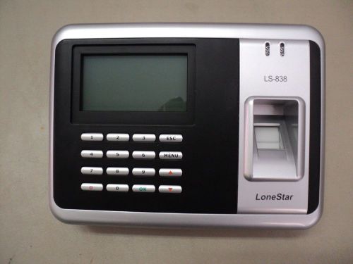 Lonestar Biometric Fingerprint, Proximity Card, PIN Entry Time Clock LS-838