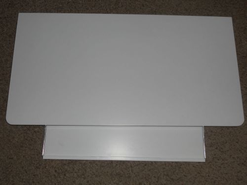Modular Storage System Desktop and Keyboard Tray, Computer, White Lacquer Finish