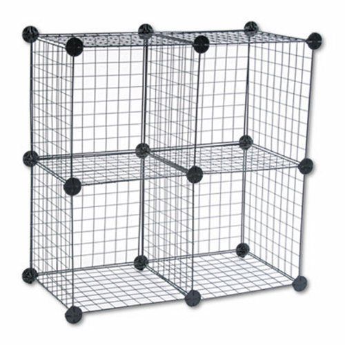 Safco wire cube shelving system, 14w x 14d x 14h, black (saf5279bl) for sale