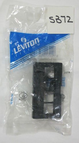 5 Leviton Modular Furniture Faceplate 4-Port 49900-SE4 Black NOS